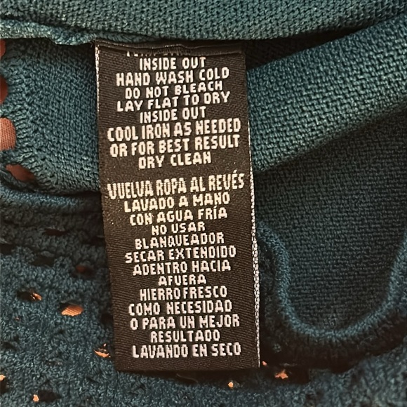 Nanette Lenore Open Ladder Cut Out Knit Ocean Teal Dress size Small - Picture 8 of 12